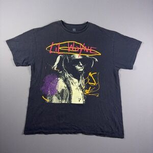 Lil Wayne Young Money Graphic T-Shirt Mens XL Black Cotton Rap Tee 2022 Official